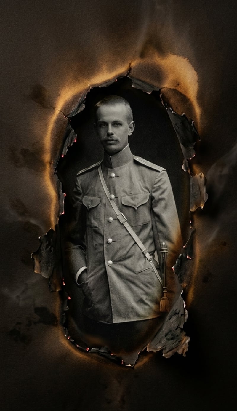 Baron Roman von Ungern-Sternberg in imperial Russian cavalry uniform, early 1910s.